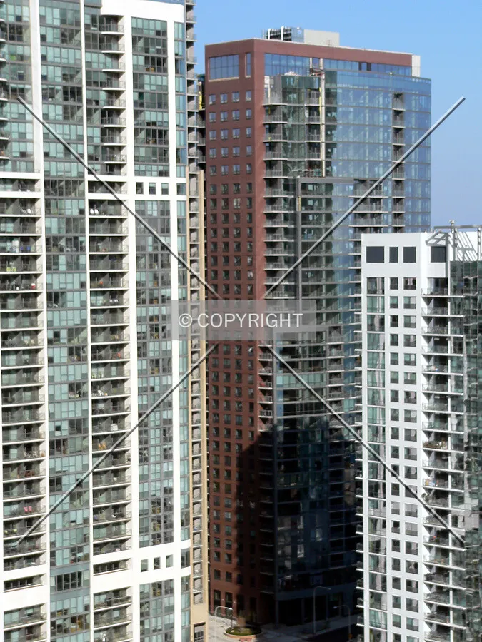 View to the northeast from the 25th floor of 340 East Randolph