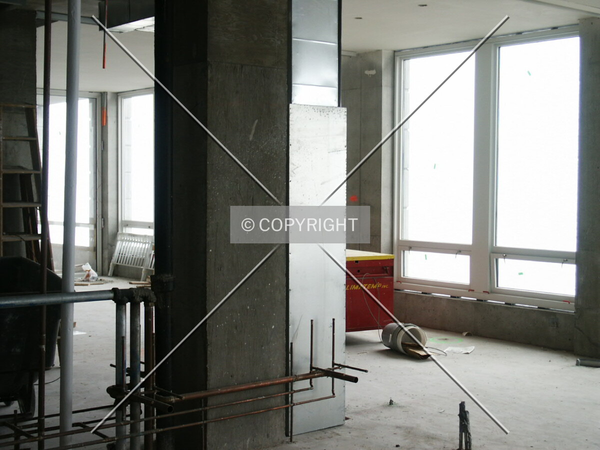 Inside one of the units