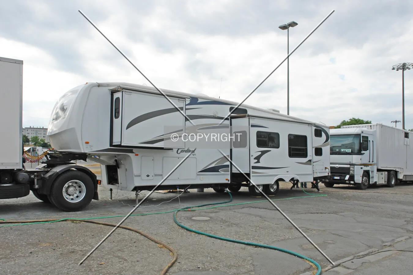 A big mobile trailer and luxury home