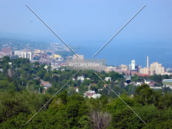 Central Duluth and Lake Superior from Enger Tower