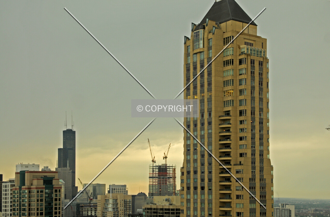 Looking southwest from the 44th floor of the John Hancock Center, shortly after a summer thunderstorm