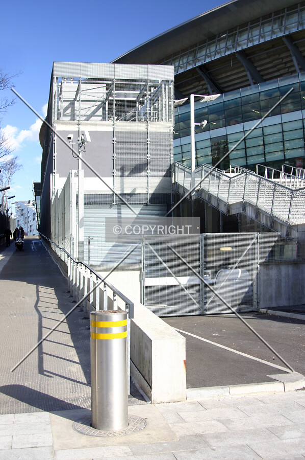 Entrance to the subterranean parking