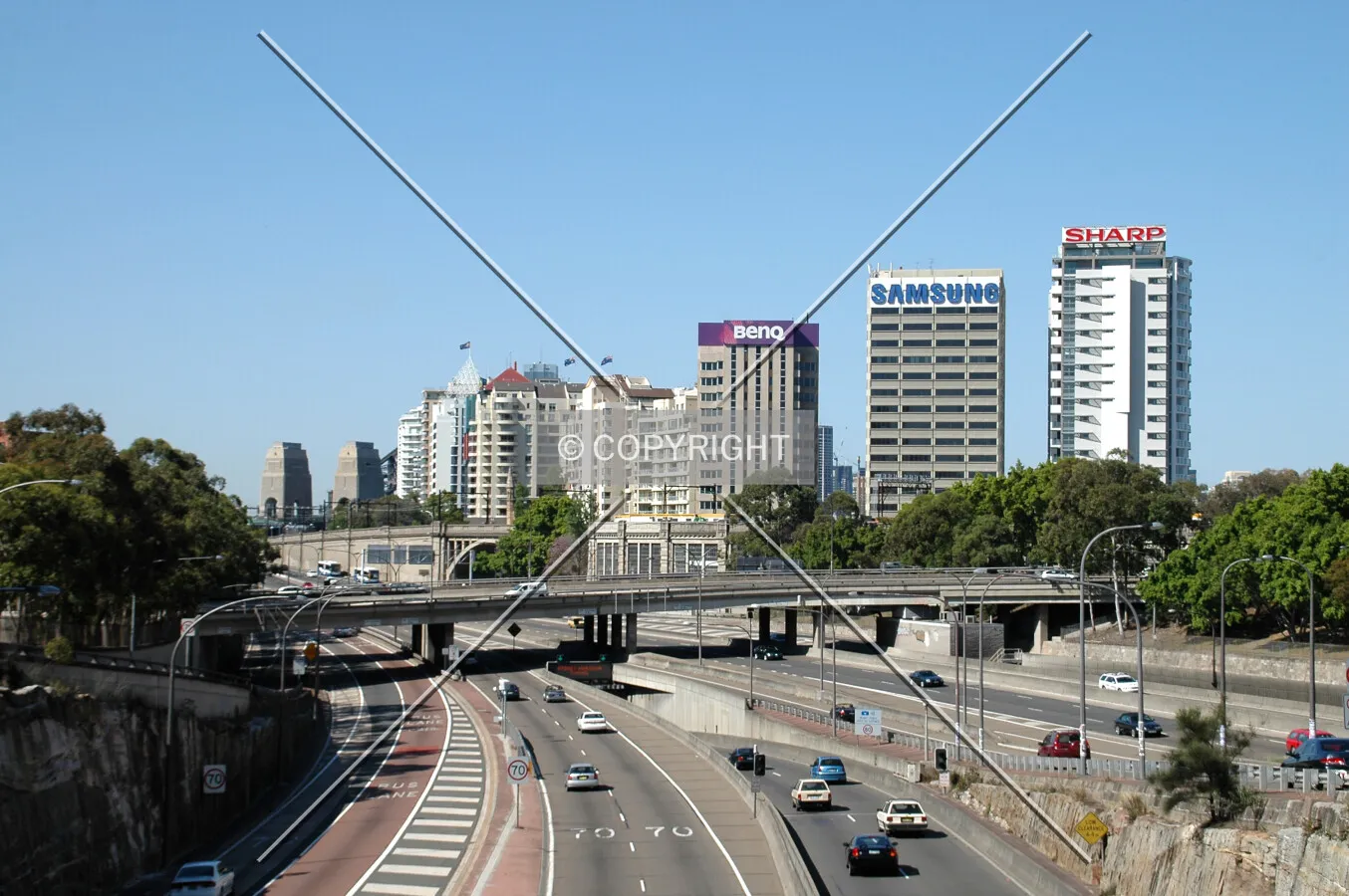 Looking south at the Milson's Point skyline