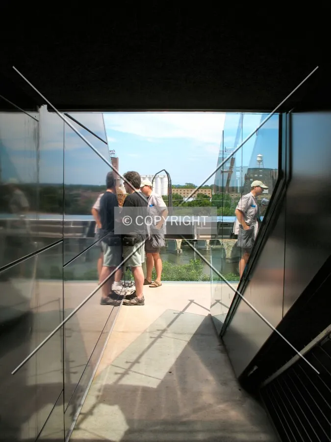View to the lower terrace of the Endless Bridge from below the upper terrace