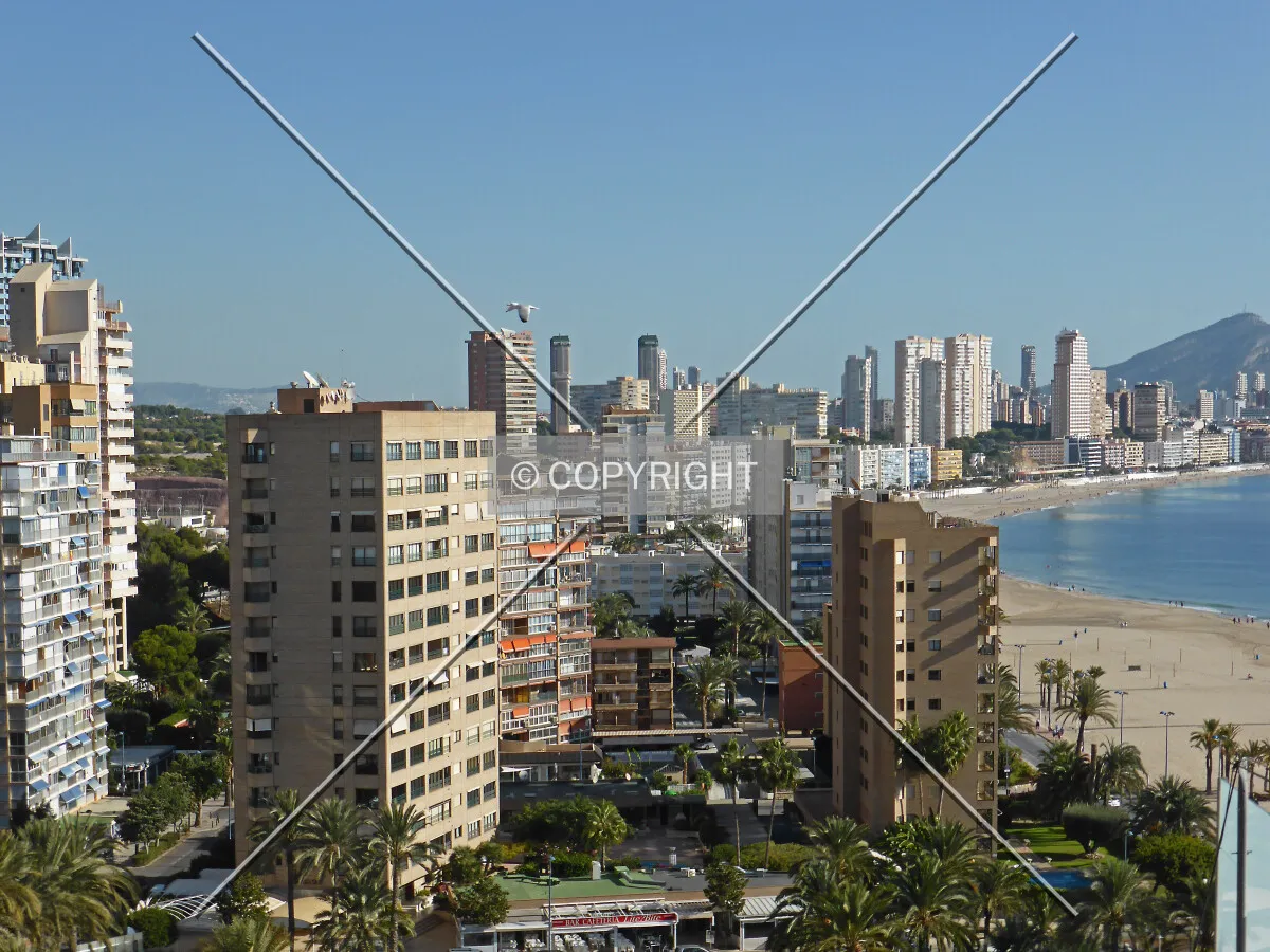 The beach at Benidorm, Spain