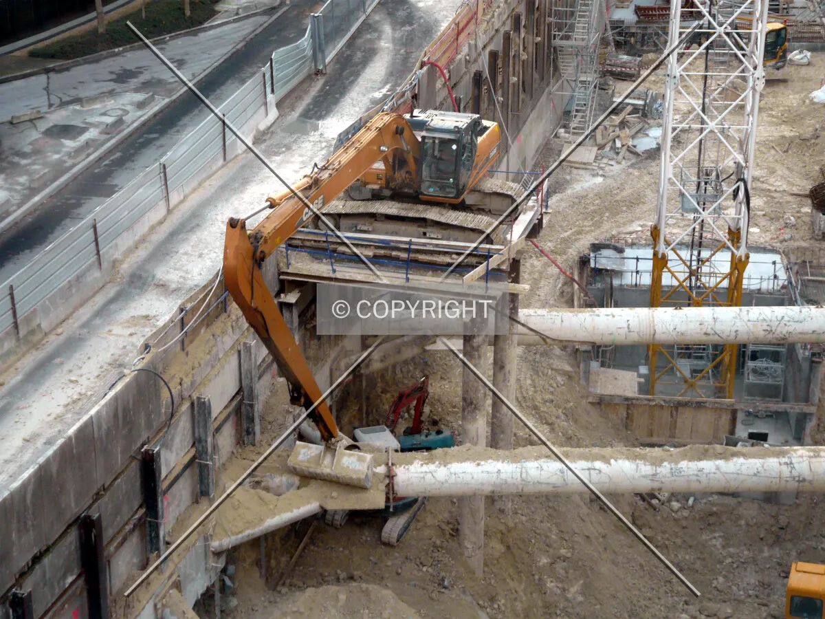 South part of the construction site viewed from the east