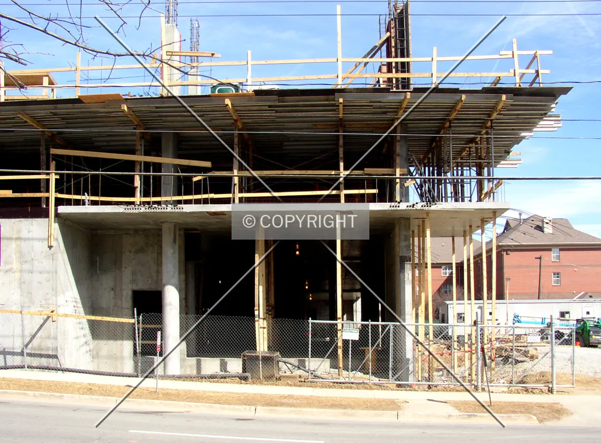 Looking north from East 6th Street towards the southeast corner
