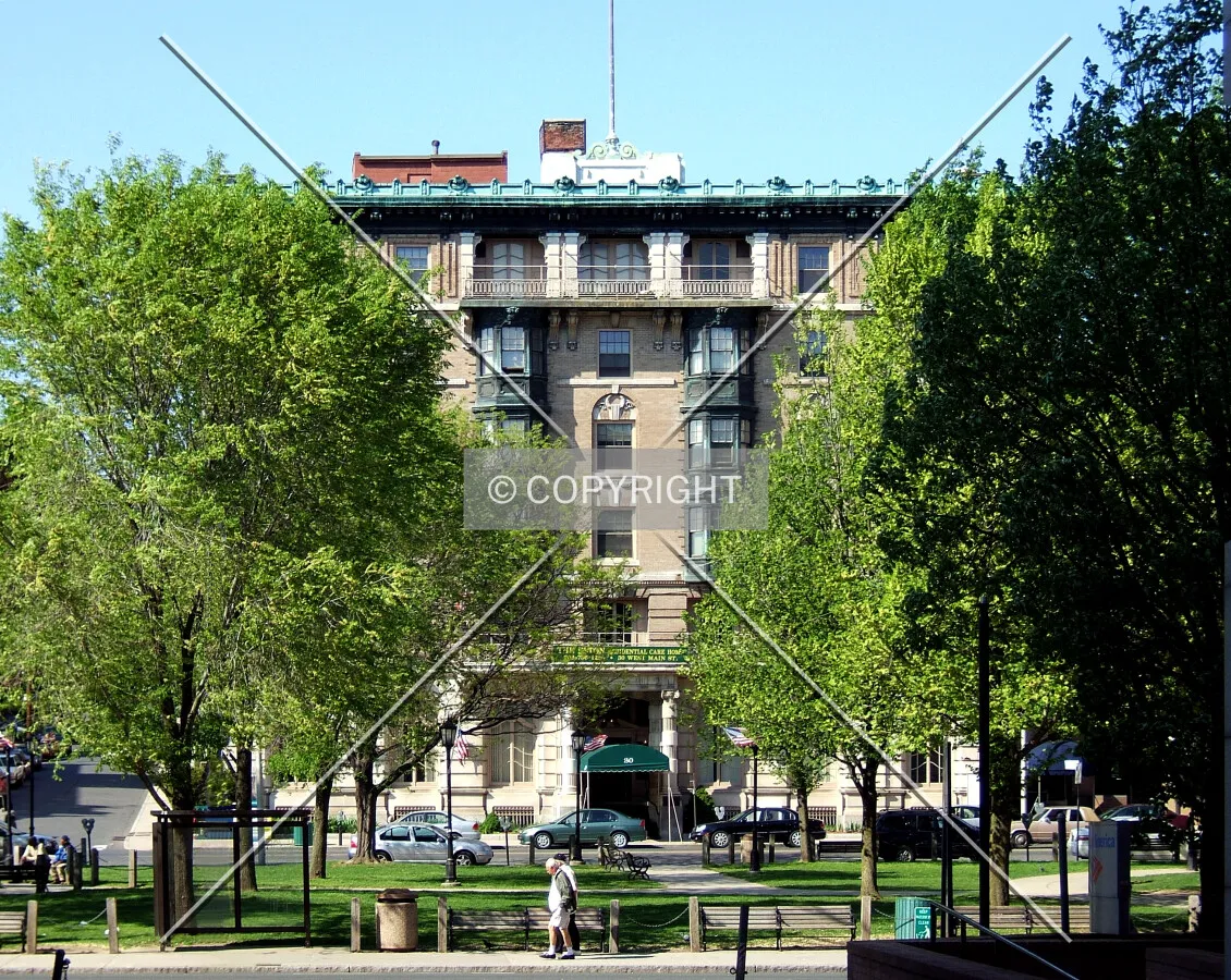 View from the southwest across The Green