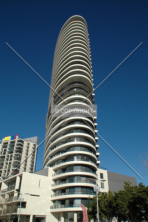 Looking up the northwest corner