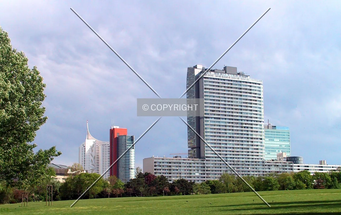 Looking southeast from Donaupark