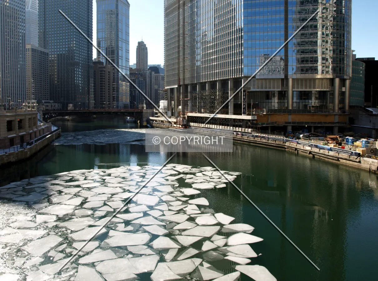 Looking west from Michigan Ave, Bridge