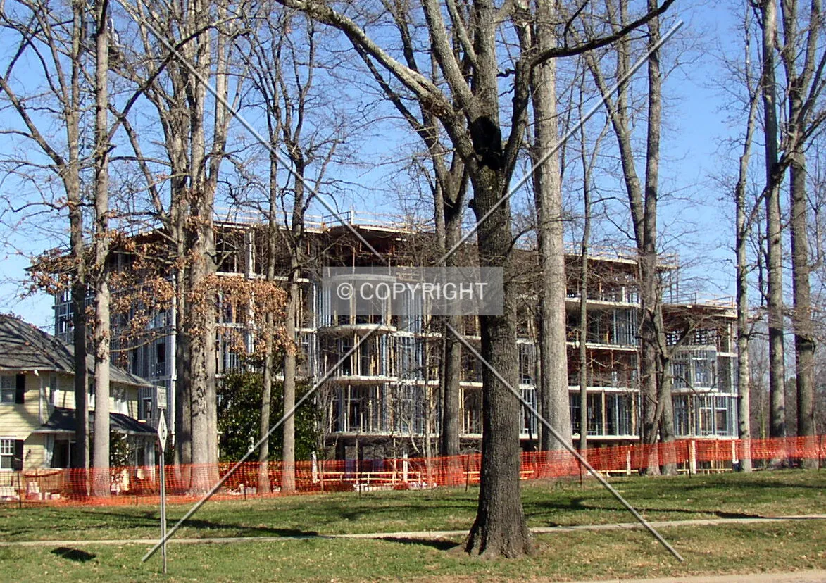 Looking northeast across Providence Road
