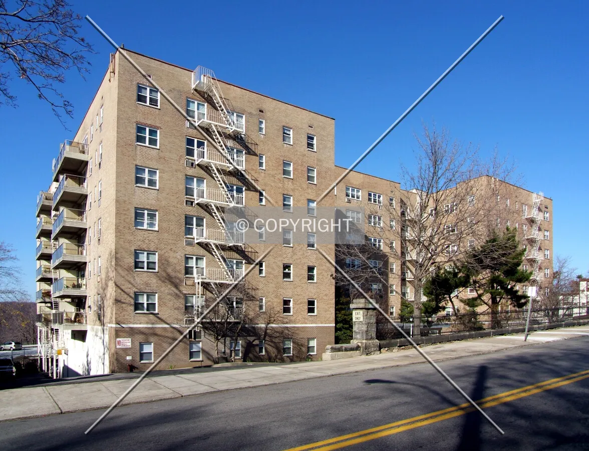 View from the southeast across North Broadway