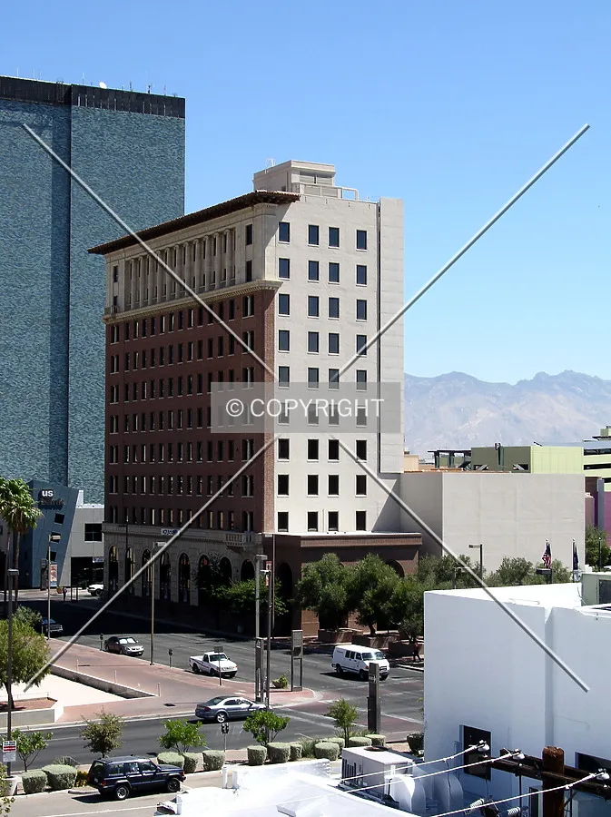 Elevated view from the southwest