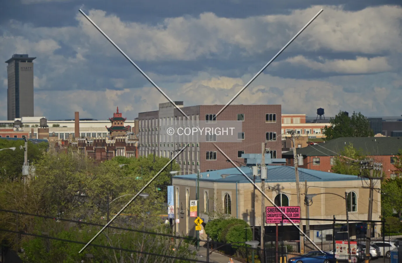 View from the west; May 11, 2015.
