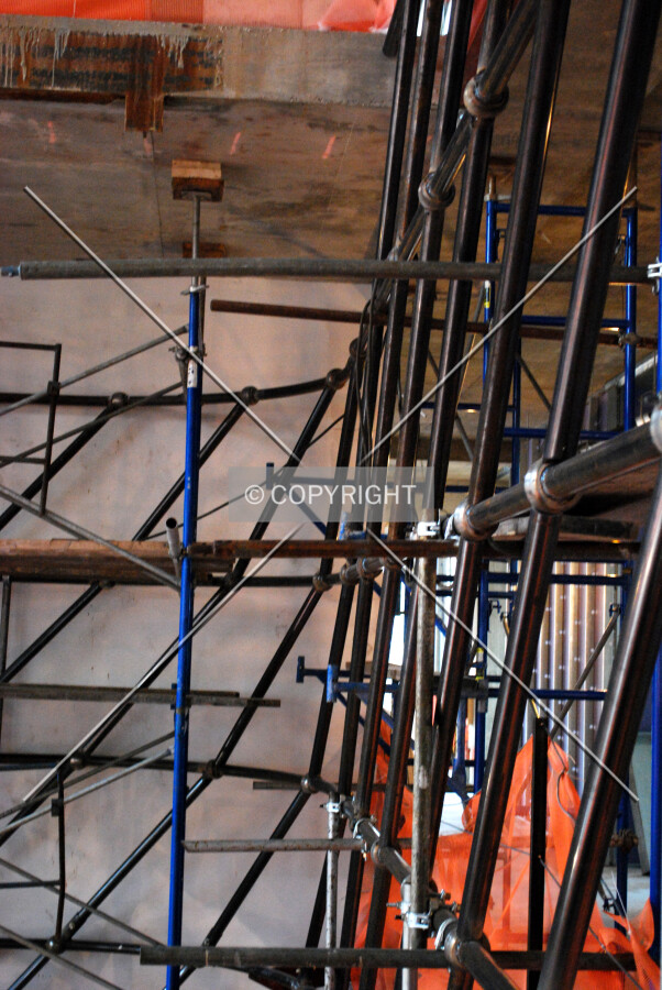 View of the structure that will surround the central atrium