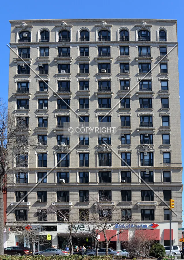 View from the northeast on Broadway