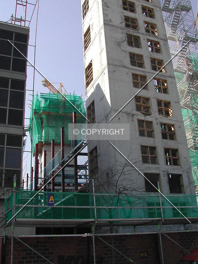 Looking inside the construction site