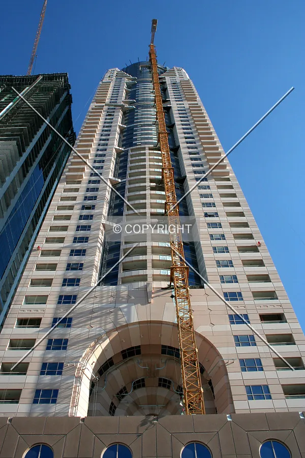 Looking up from the base