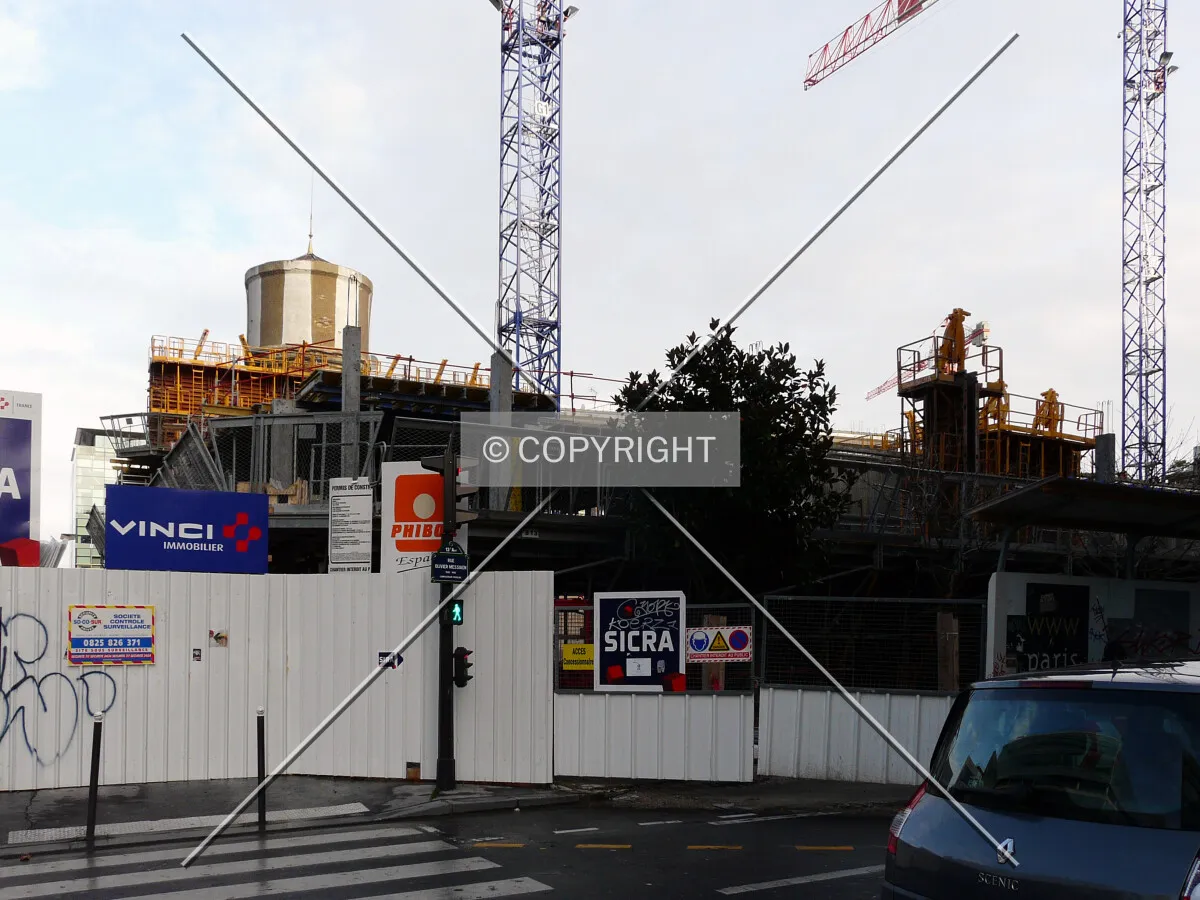 West corner from Rue Neuve Tolbiac