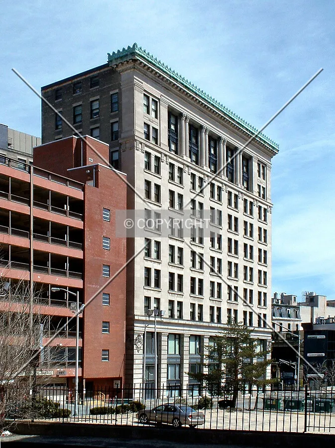 View from the southwest across Pearl Street