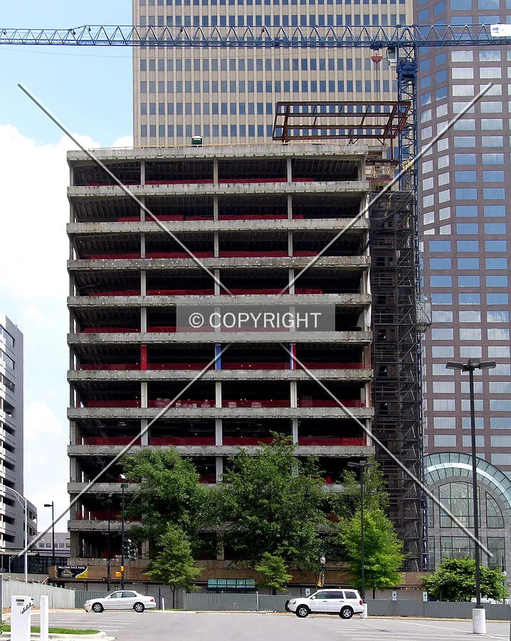 Looking northeast from across South Tryon Street
