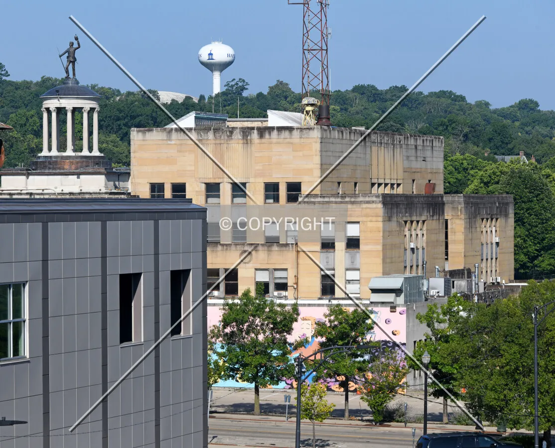 View from the east