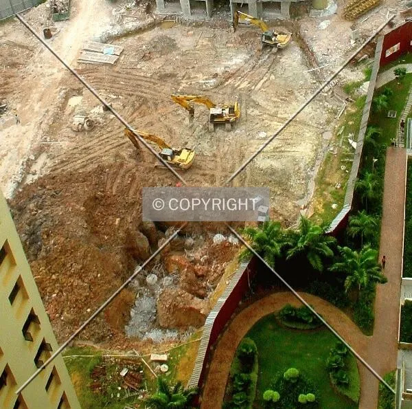 Ground cleared for piling works