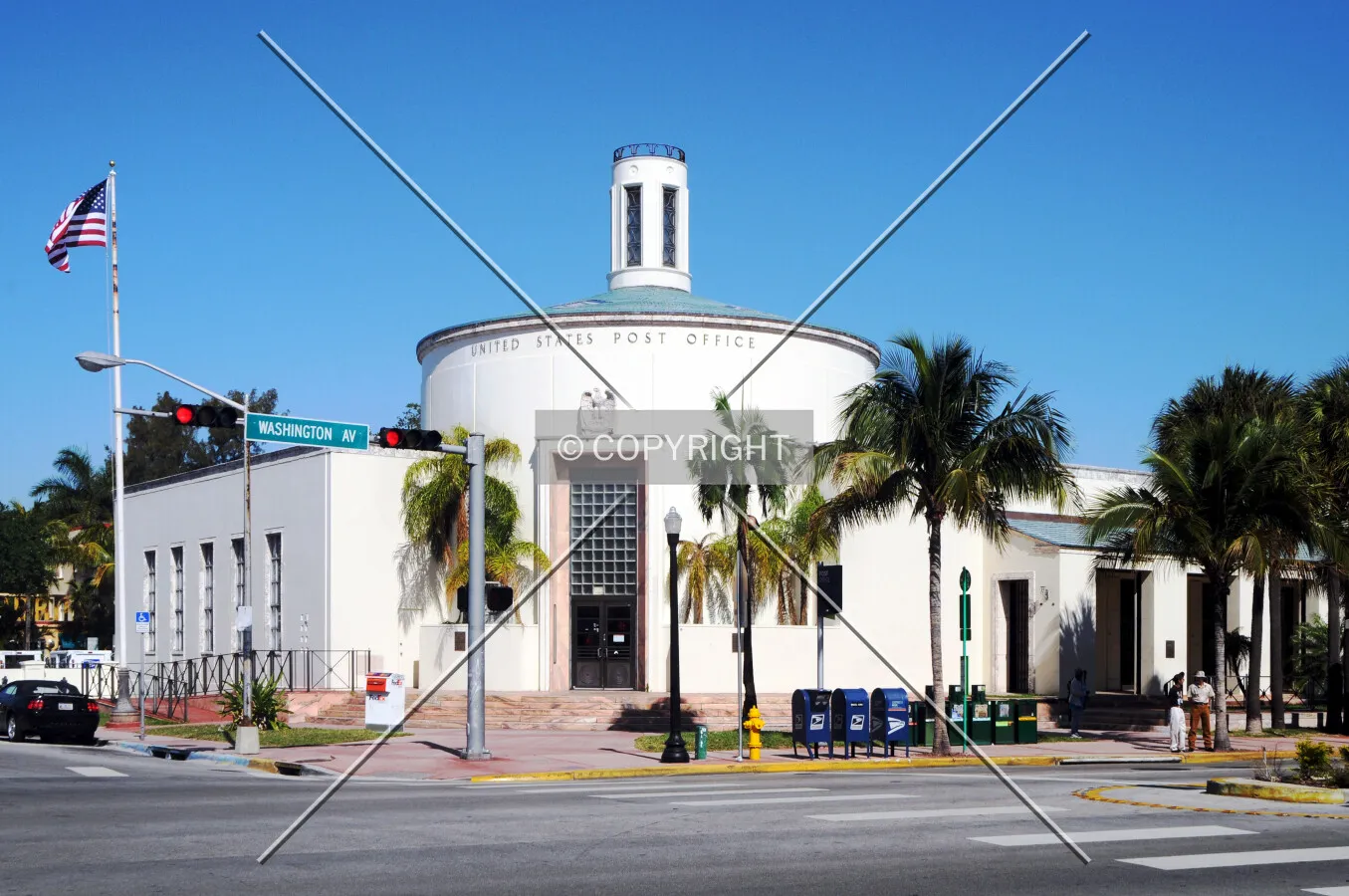 View from the east across Washington Avenue