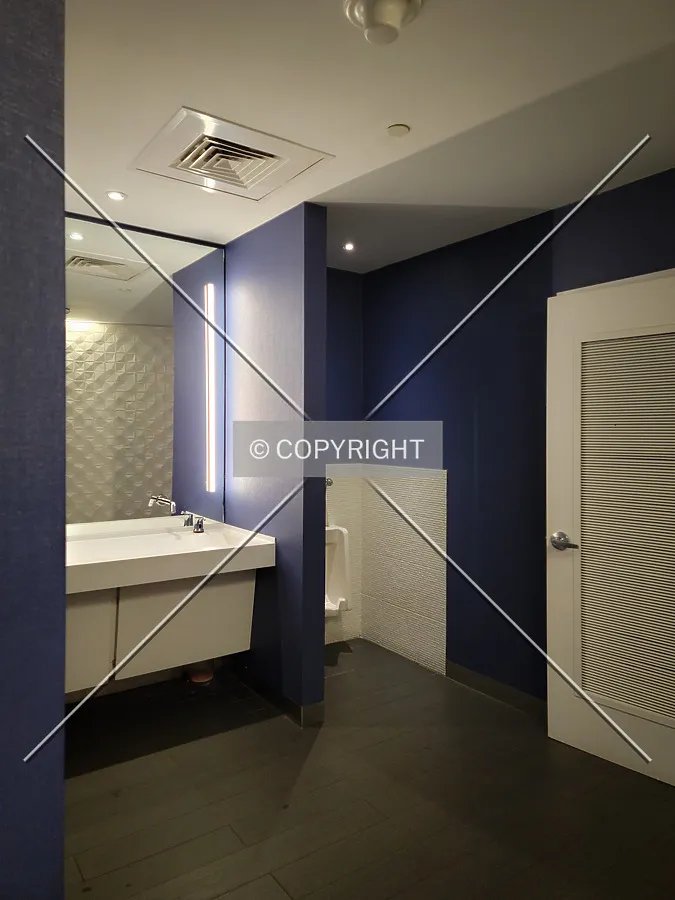 Men's restroom in the observation floor; November 18, 2021
