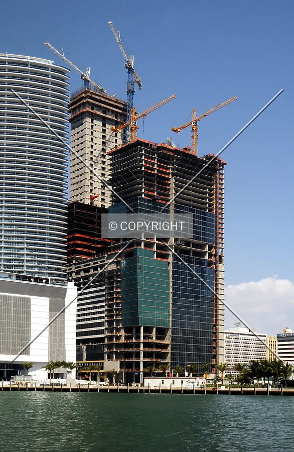View from the southeast along Brickell Key