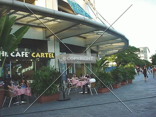 View of the cafes