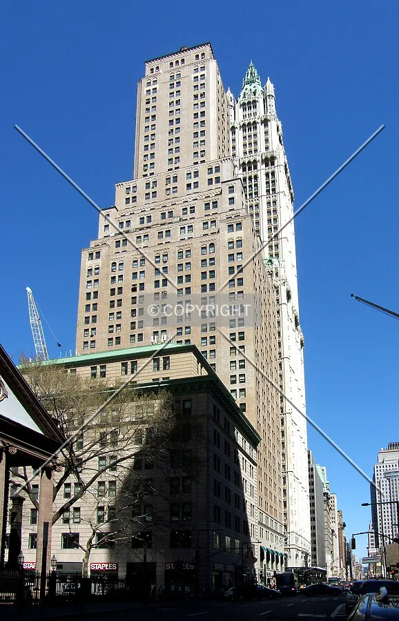 View from the southwest along Broadway