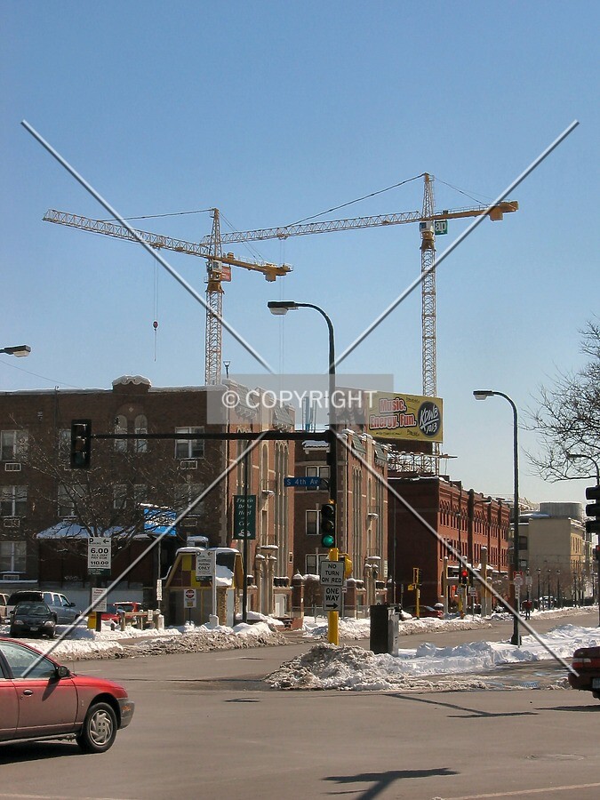 Distant view to the east along 10th Street South