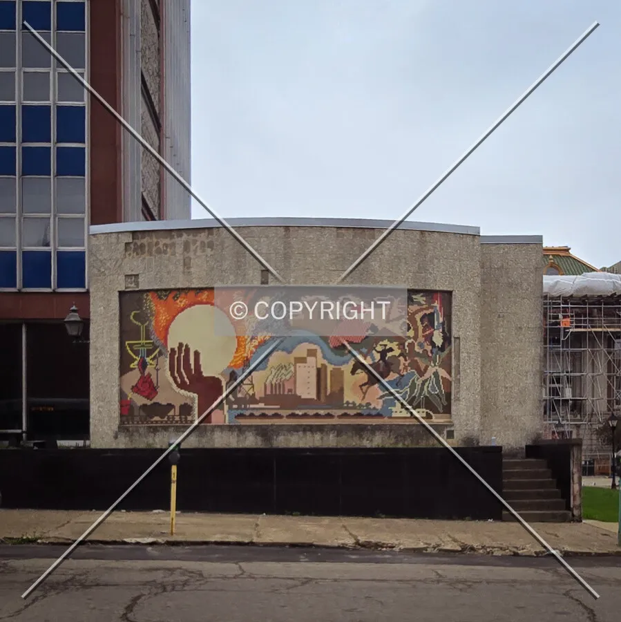 Mural on the front facade: April 25, 2025