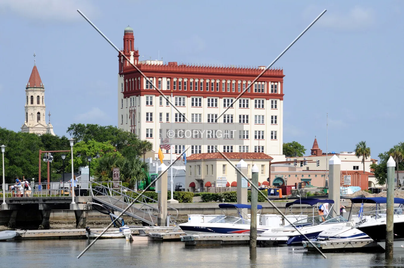 View from the southeast along the marina