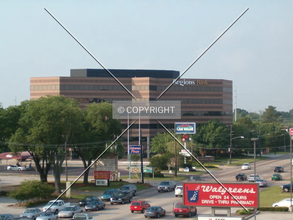 View from neighboring building looking southeast