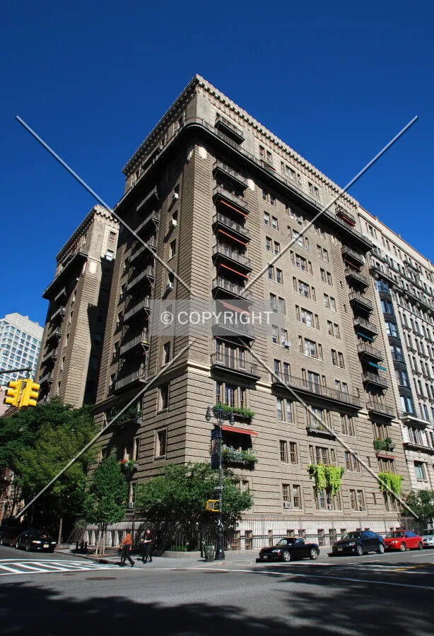 Viewed from the south along Central Park West