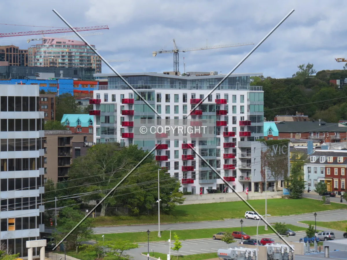 View to the northwest from a docked cruise ship