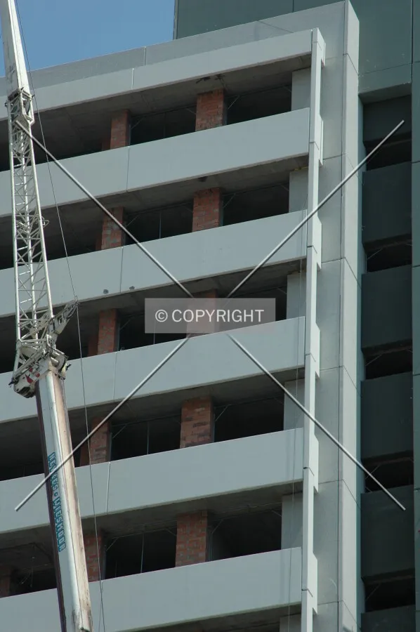 White concrete facade