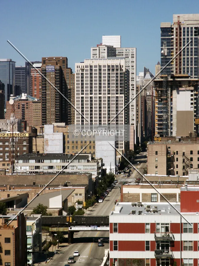 Looking north from 1819 South Michigan