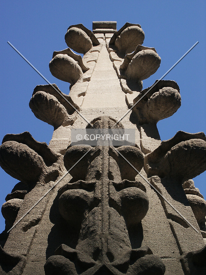 Looking up at one of the finials