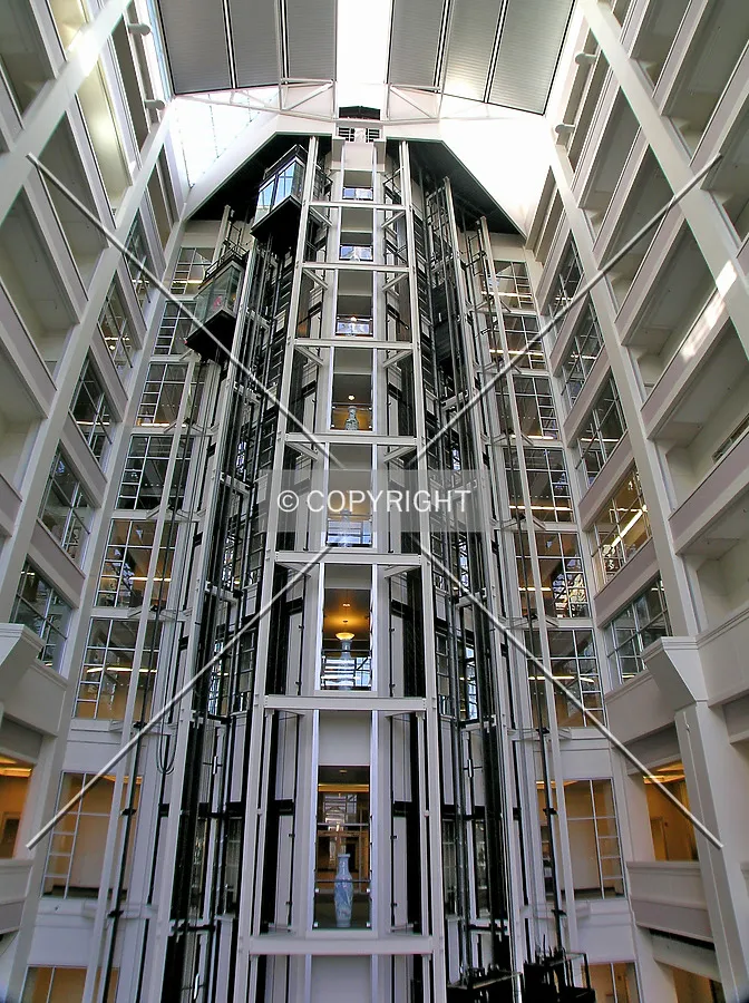 View of the elevator system