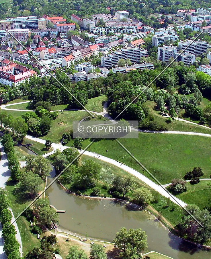 View to Olympiapark from the observation terrace