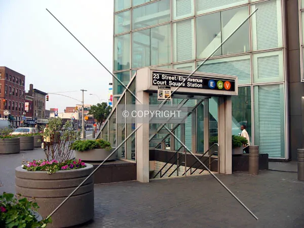 Subway entrance outside the building