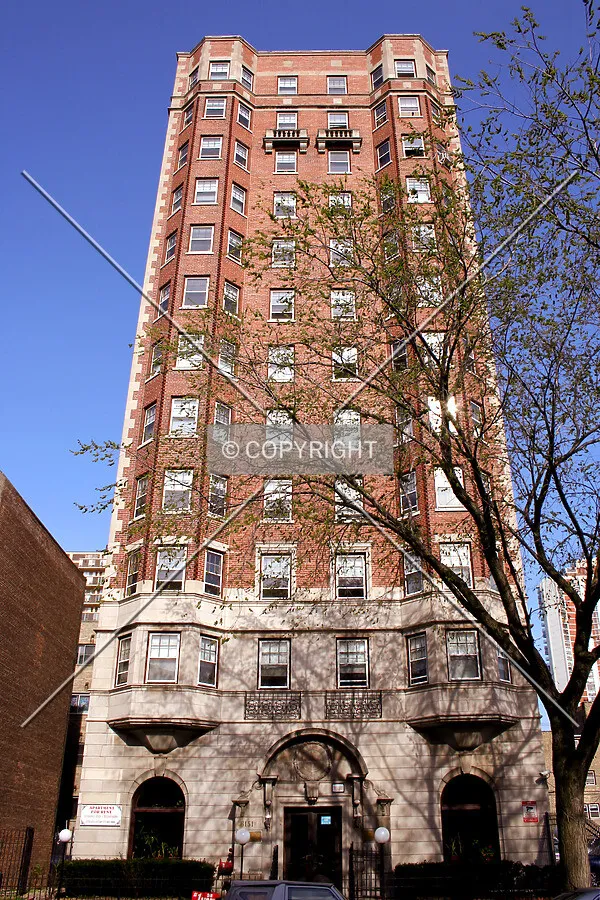 Looking up the west facade