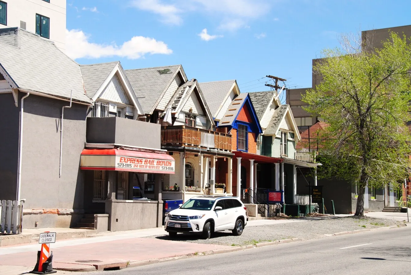 Row of houses nearby