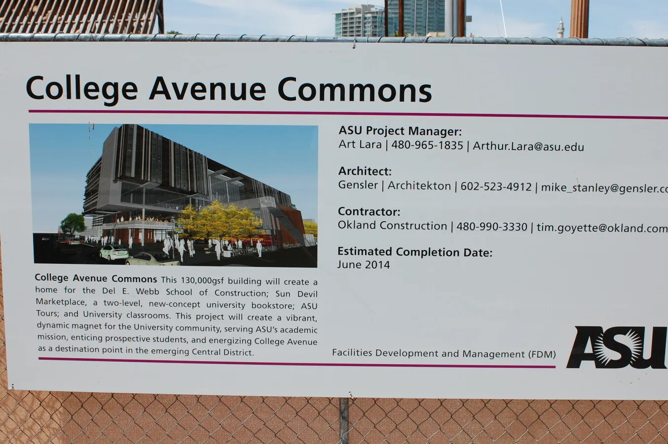 Construction signage