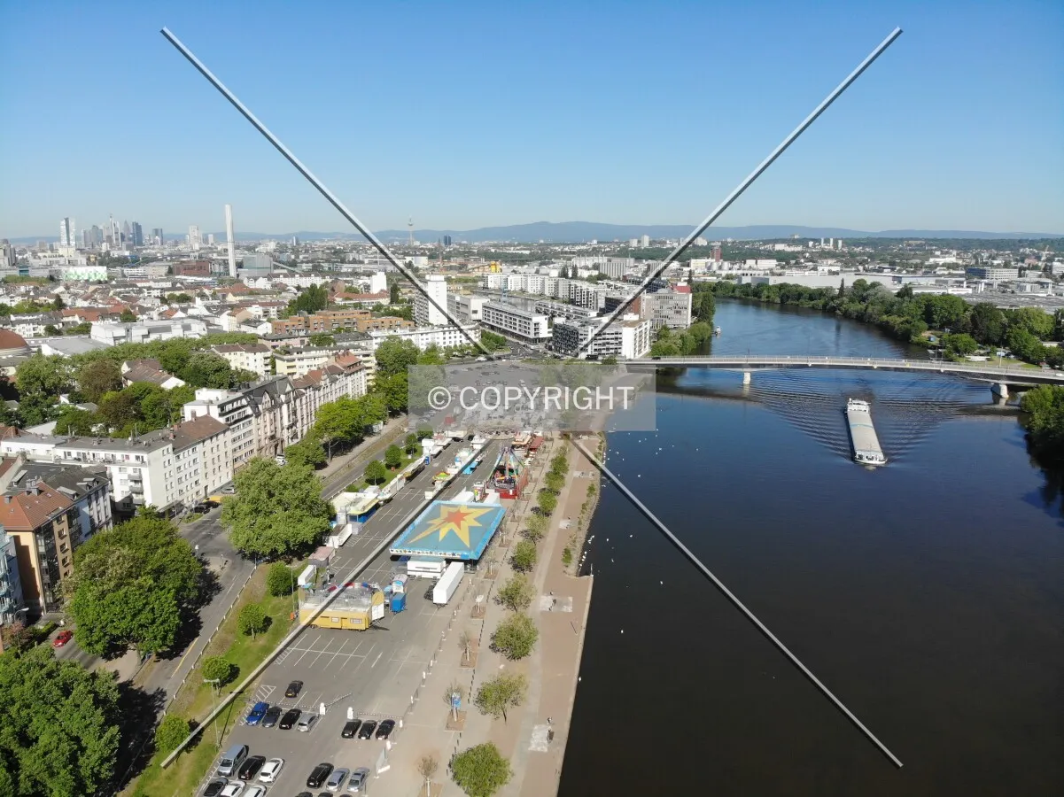 Looking over Offenbach, Hessen, Germany