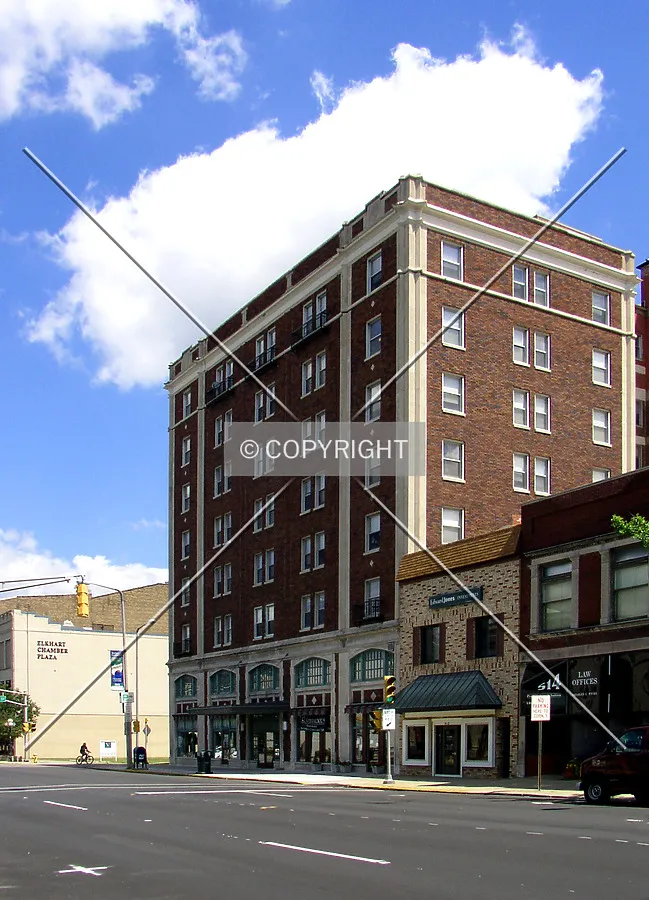 From the southwest across Main Street